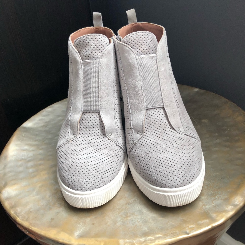 Gray Women's High-Top Sneakers